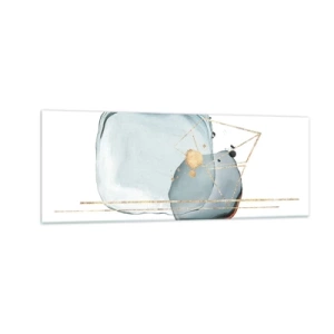 Billede på glas - En undersøgelse af dråber - 140x50 cm