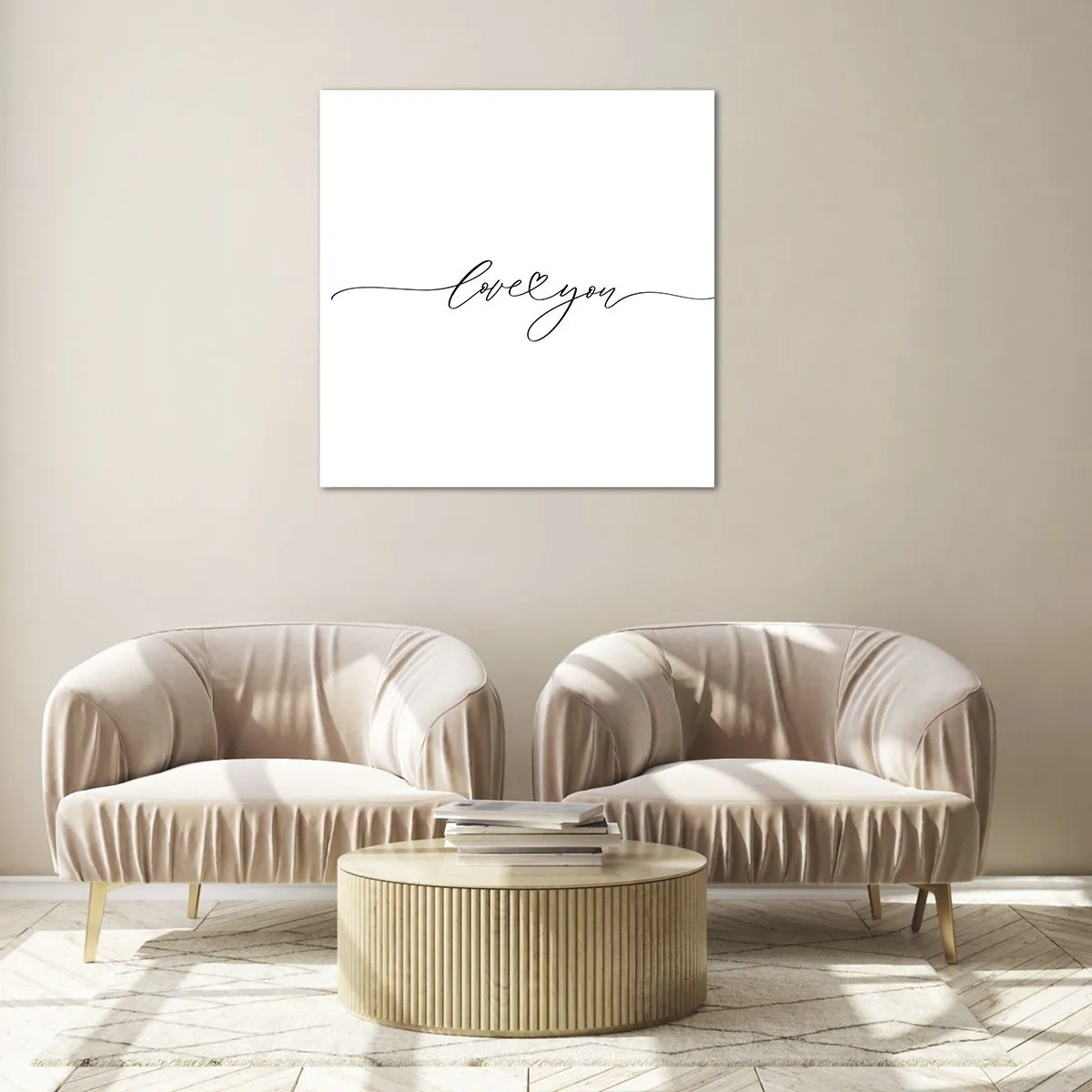 Billede på glas - Sort og hvid - 30x30 cm