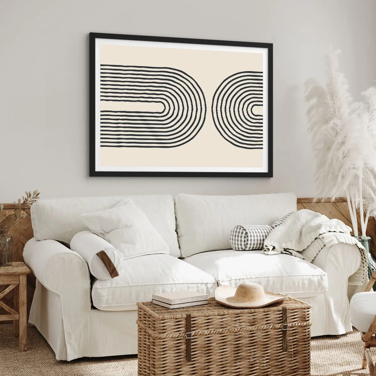 Plakat i sort ramme - Kommer snart... - 70x50 cm