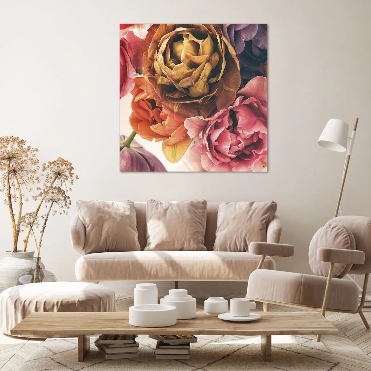 Lærredstryk - Billede på lærred - Fejring af livet - 60x60 cm