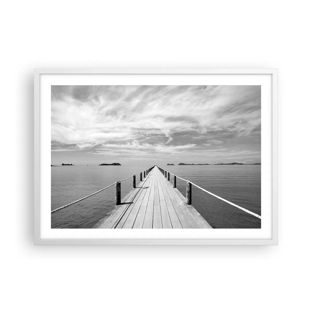 Plakat i hvid ramme - Eller måske en rejse... - 70x50 cm