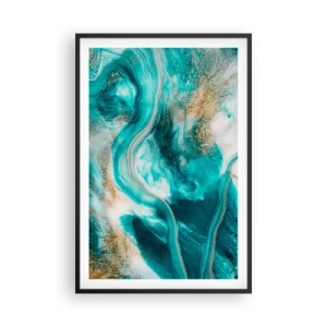 Plakat i sort ramme - Flod af guld - 61x91 cm