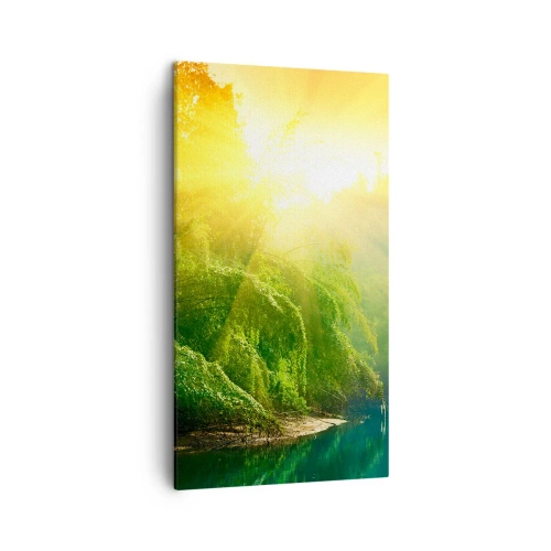 Lærredstryk - Billede på lærred - Drukner i sol og skygge - 45x80 cm