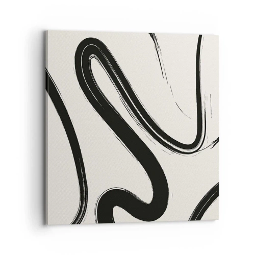 Lærredstryk - Billede på lærred - Sort og hvid fantasifuldhed - 70x70 cm