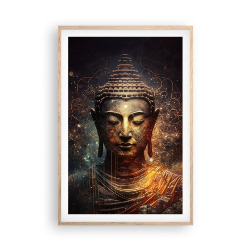 Plakat i ramme af lyst egetræ - Åndelig balance - 61x91 cm