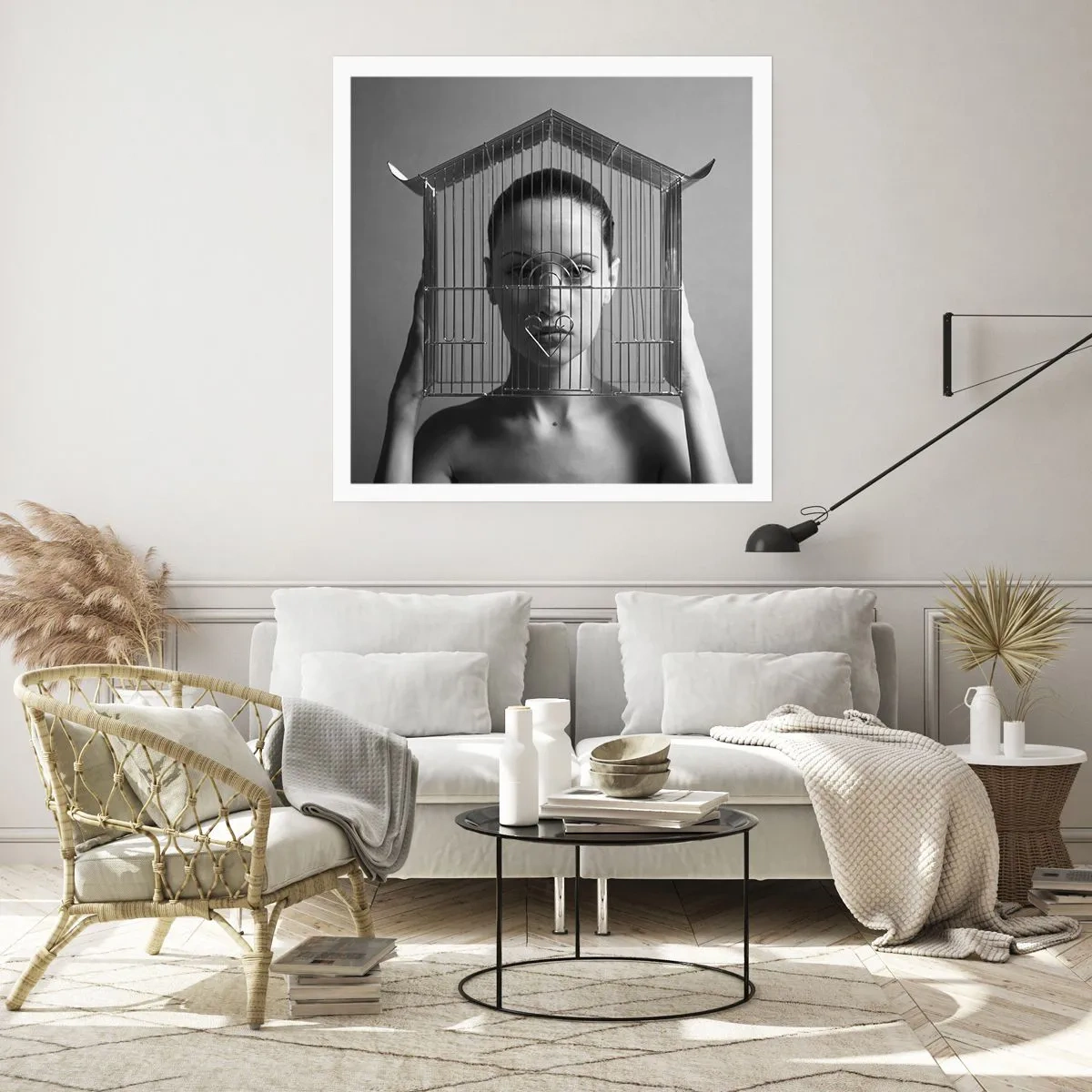 Plakat - Et lidt surrealistisk portræt - 60x60 cm