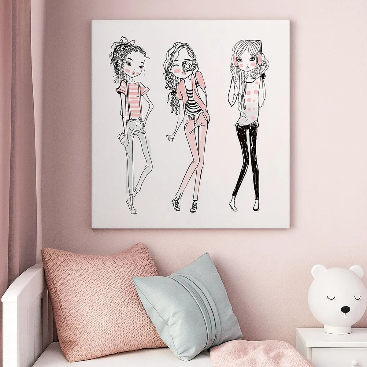 Lærredstryk - Billede på lærred - Det bliver sjovt - 30x30 cm