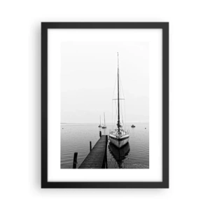 Plakat i sort ramme - Klar til afgang - 30x40 cm