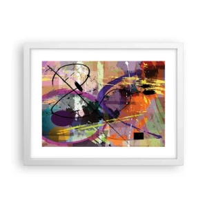 Plakat i hvid ramme - Kan være lige eller rundt - 40x30 cm