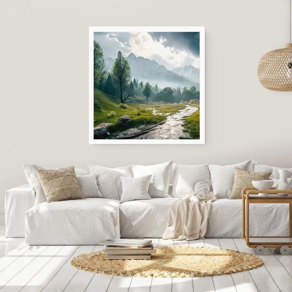 Plakat - Der og tilbage - 40x40 cm
