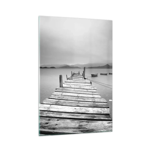 Billede på glas - Ud over bjergene, hinsides havene - 80x120 cm