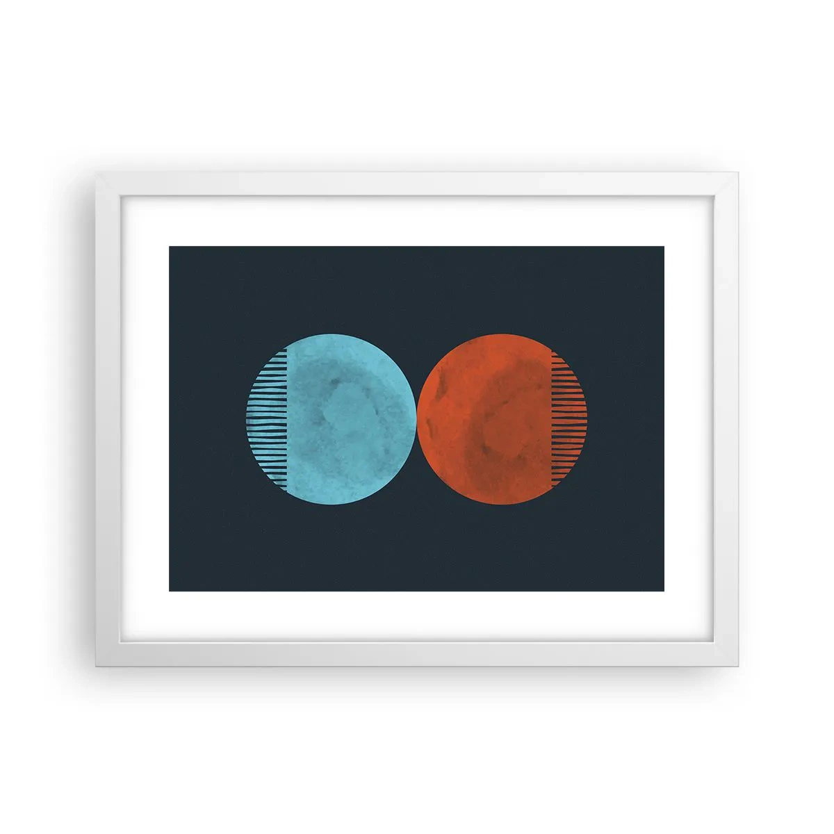Plakat i hvid ramme - Kun geometri? - 40x30 cm