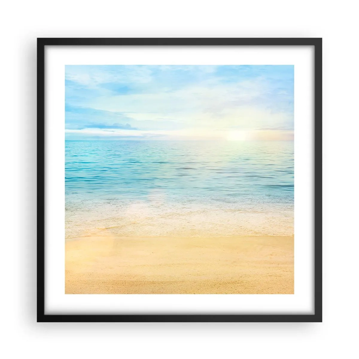Plakat i sort ramme - Det store blå - 50x50 cm