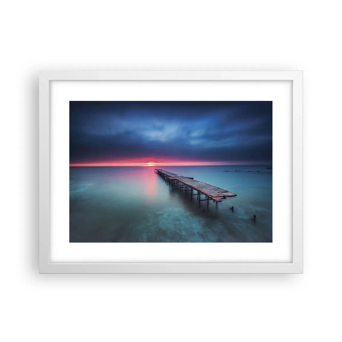 Plakat i hvid ramme - Mellem himmel og jord - 40x30 cm