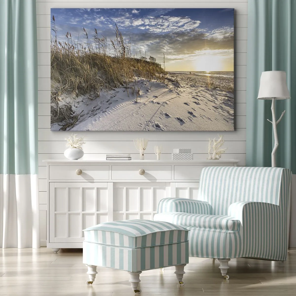 Lærredstryk - Billede på lærred - Indbydelse til en vandretur - 120x80 cm