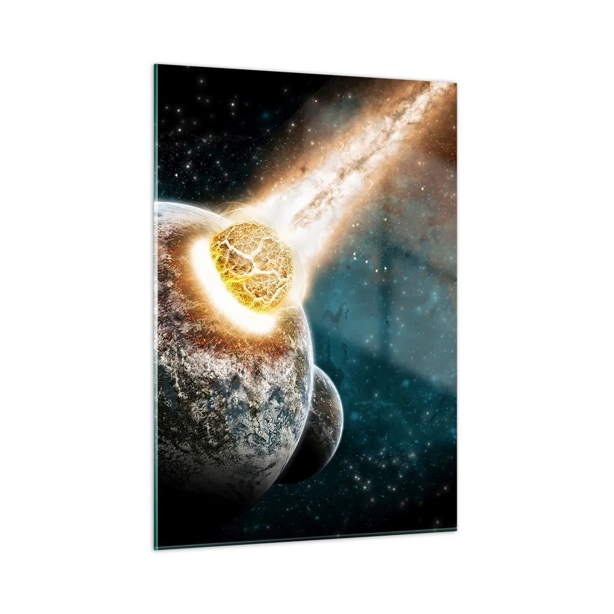 Billede på glas - Udslettelse eller fødsel? - 50x70 cm