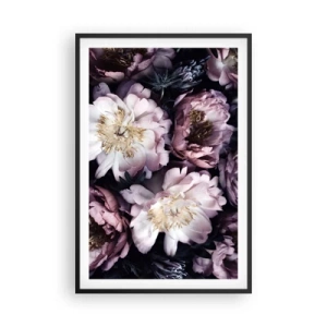 Plakat i sort ramme - Gammeldags buket - 61x91 cm