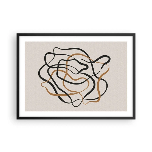 Plakat i sort ramme - Alt er gået galt - 70x50 cm