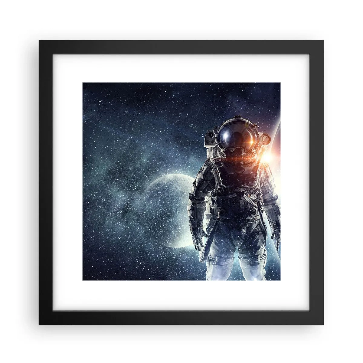 Plakat i sort ramme - Et kosmisk eventyr - 30x30 cm