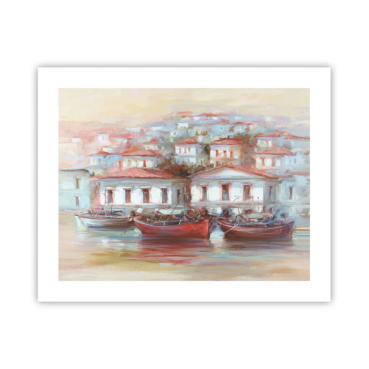 Plakat - Lykkelig by - 50x40 cm
