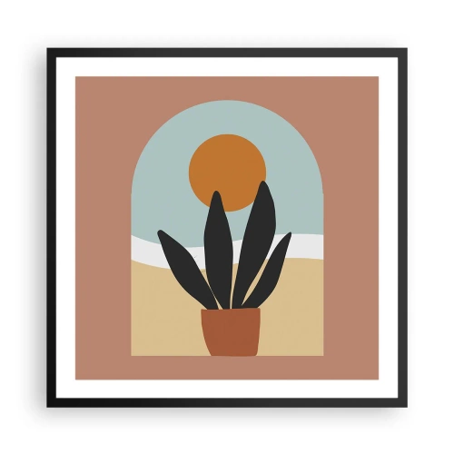 Plakat i sort ramme - Små glæder - 60x60 cm