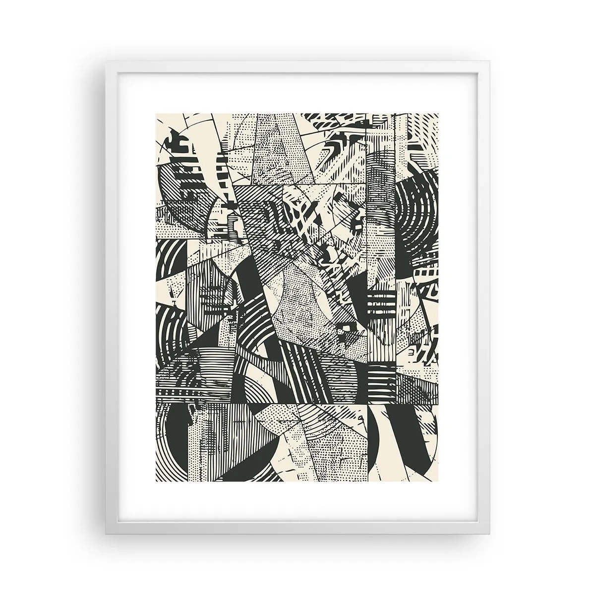 Plakat i hvid ramme - Nutidens dynamik - 40x50 cm