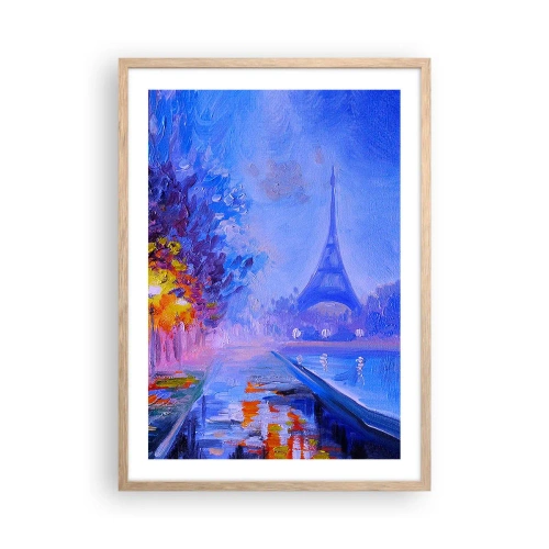 Plakat i ramme af lyst egetræ - En drømmevandring - 50x70 cm