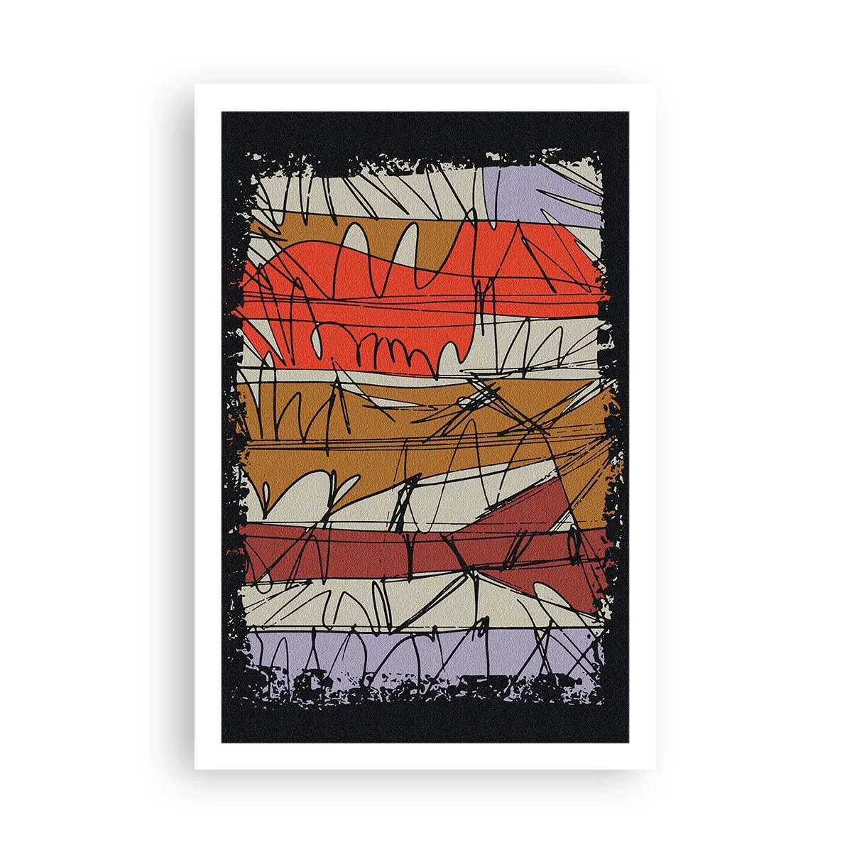 Plakat - Spontan komposition - 61x91 cm