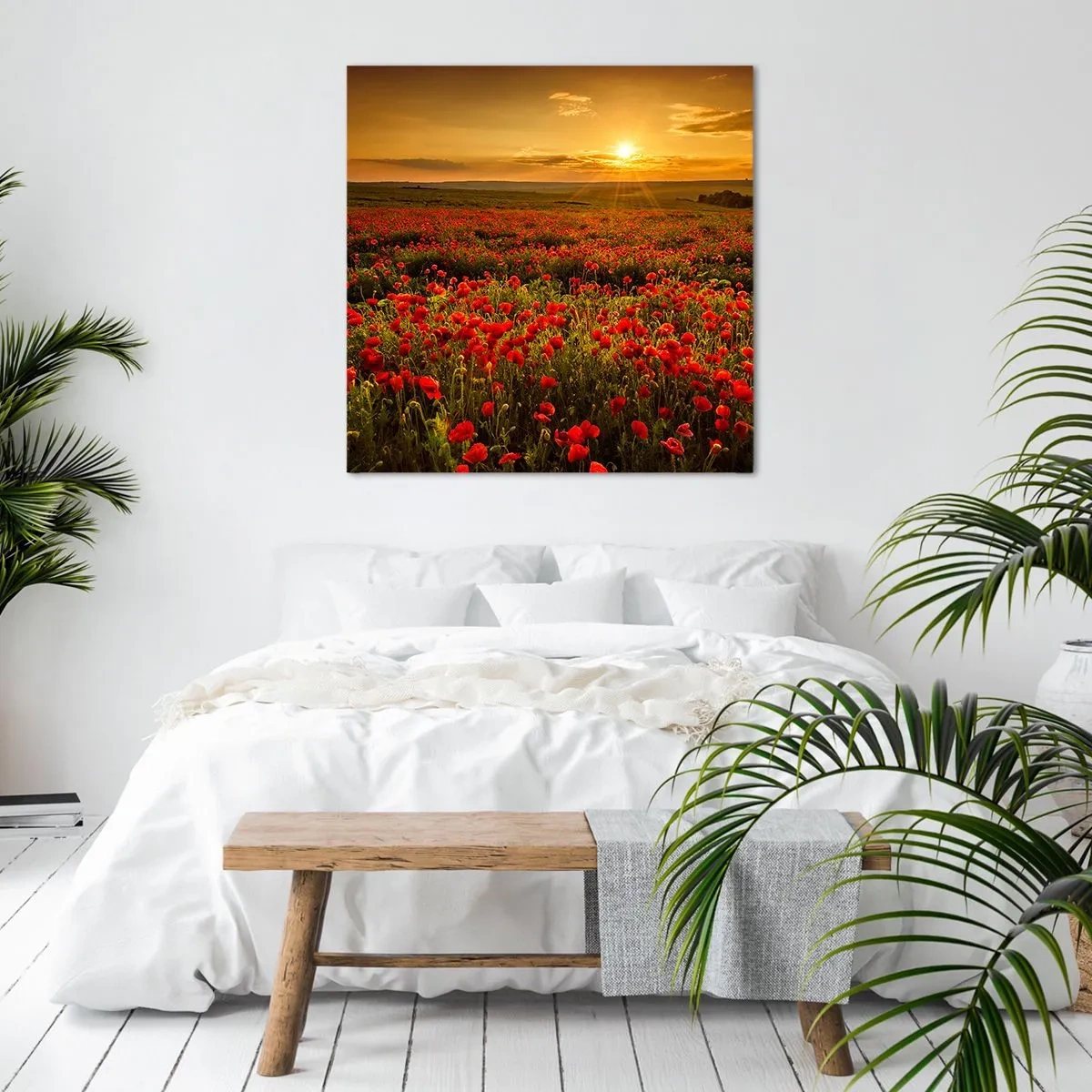 Lærredstryk - Billede på lærred - Blandt bølgerne af raslende enge, blandt flodblomster - 60x60 cm