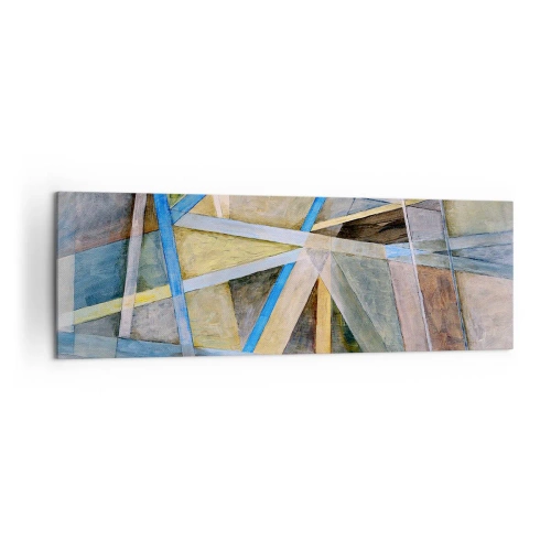 Lærredstryk - Billede på lærred - Lige eller skråt? - 160x50 cm