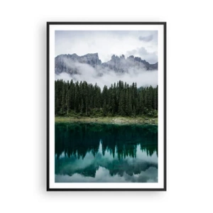 Plakat i sort ramme - Hys, tys, lad os ikke vække sovevandet... - 70x100 cm