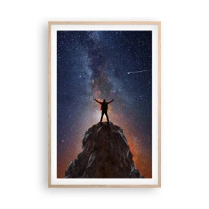 Plakat i ramme af lyst egetræ - Magten er hos mig! - 61x91 cm