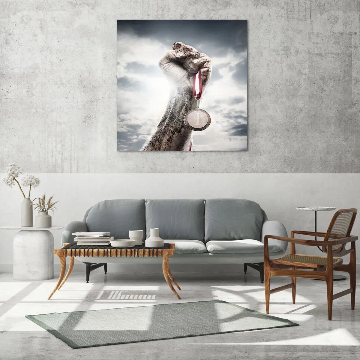 Billede på glas - Per aspera ad astra - 60x60 cm