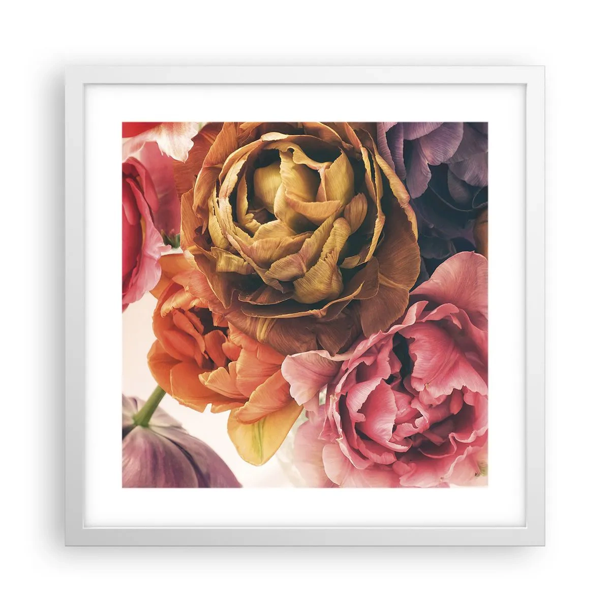 Plakat i hvid ramme - Fejring af livet - 40x40 cm