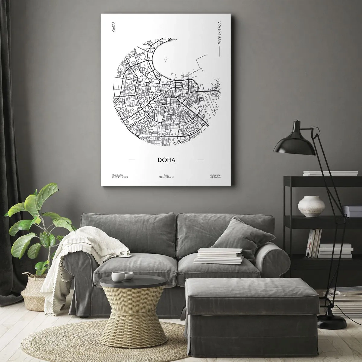 Lærredstryk - Billede på lærred - Dohas anatomi - 50x70 cm