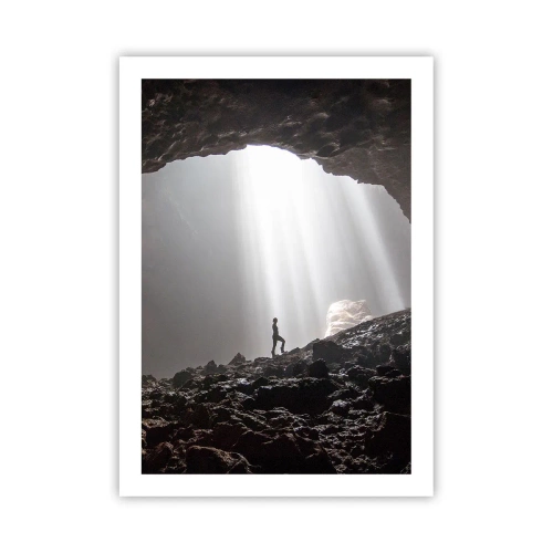 Plakat - Lysende grotte - 50x70 cm