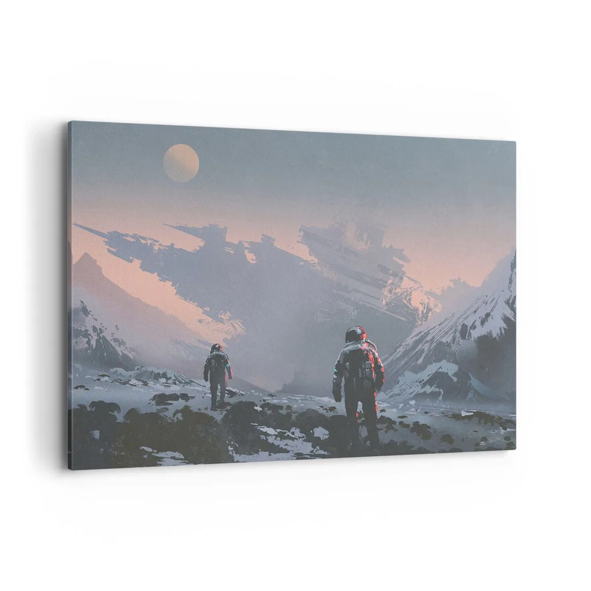 Lærredstryk - Billede på lærred - Under en ukendt stjerne - 120x80 cm