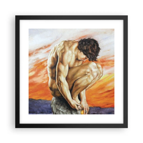 Plakat i sort ramme - Sænket i sig selv - 40x40 cm