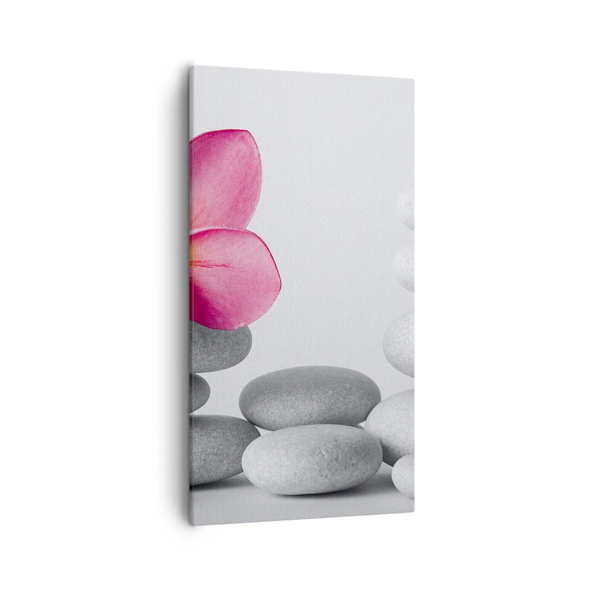 Lærredstryk - Billede på lærred - Sten på sten, og på denne sten... - 55x100 cm