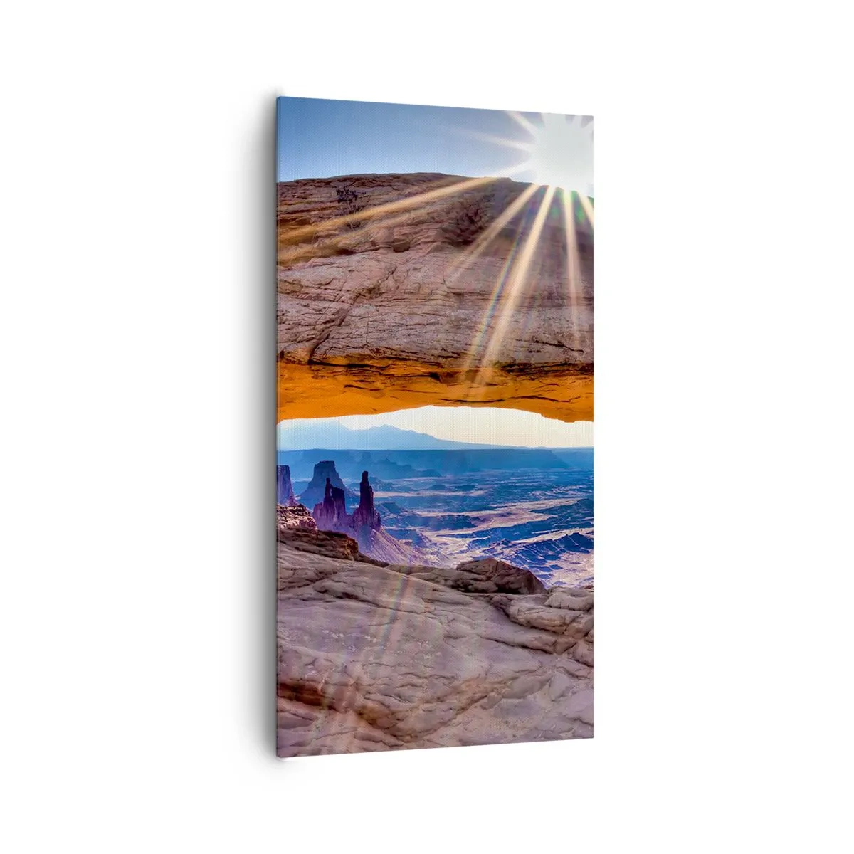 Lærredstryk - Billede på lærred - Gennem stenporten - 65x120 cm