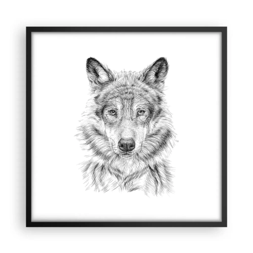 Plakat i sort ramme - En født leder - 50x50 cm