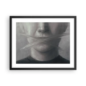 Plakat i sort ramme - Ikke et ord - 50x40 cm