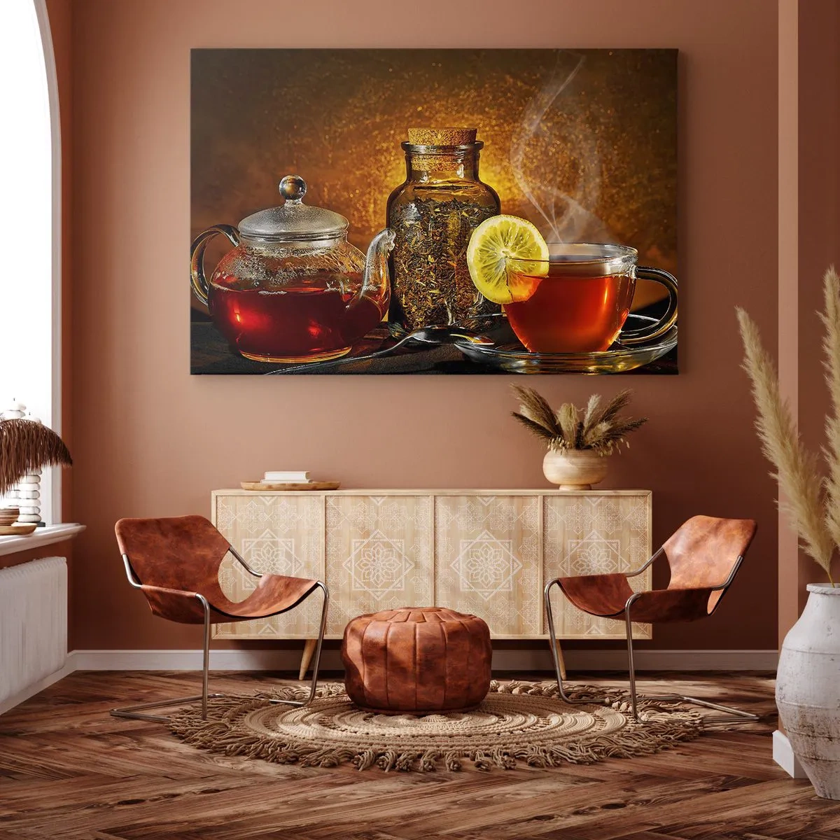 Lærredstryk - Billede på lærred - I stil med de hollandske mestre - 100x70 cm