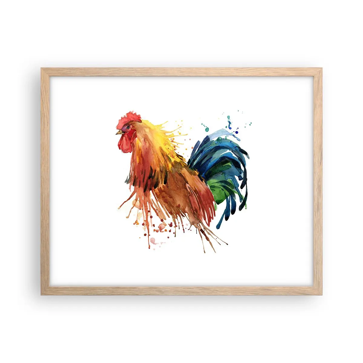 Plakat i ramme af lyst egetræ - Kongelig kappe, kongelig stolthed - 50x40 cm
