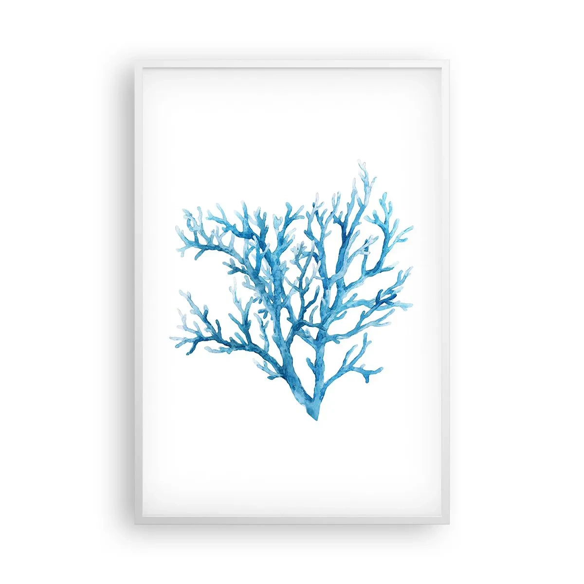 Plakat i hvid ramme - Marint filigran - 61x91 cm