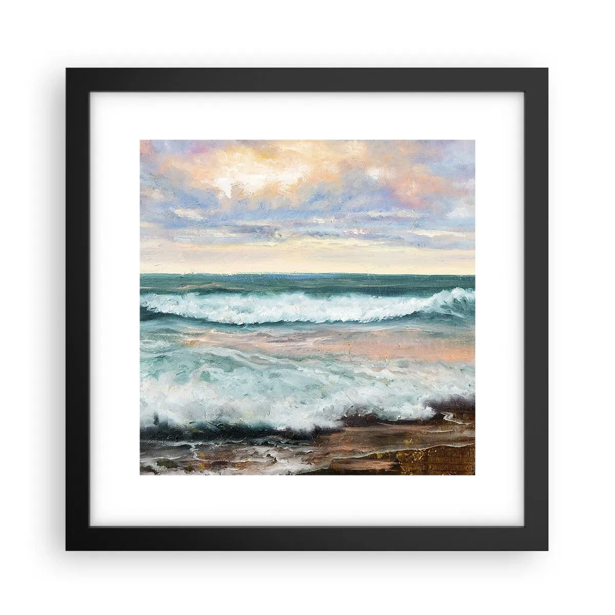 Plakat i sort ramme - Her vil du glatte din sjæl - 30x30 cm