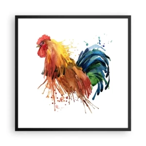 Plakat i sort ramme - Kongelig kappe, kongelig stolthed - 60x60 cm