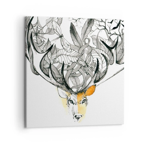 Lærredstryk - Billede på lærred - Horn af overflod - 50x50 cm