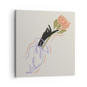 Lærredstryk - Billede på lærred - En søsterlig berøring - 60x60 cm