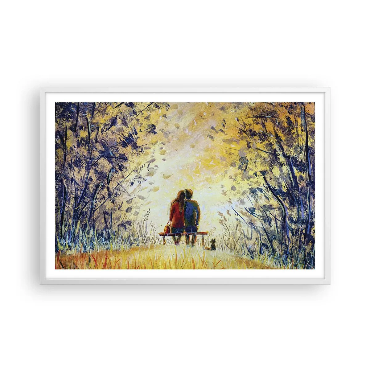 Plakat i hvid ramme - Et magisk øjeblik - 91x61 cm